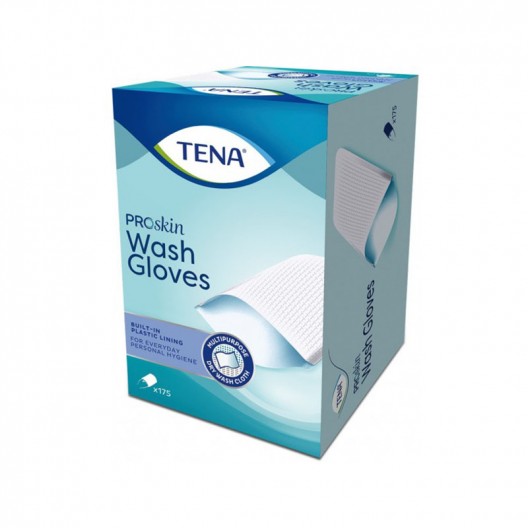Gants de toilette TENA Wash Glove plastifié