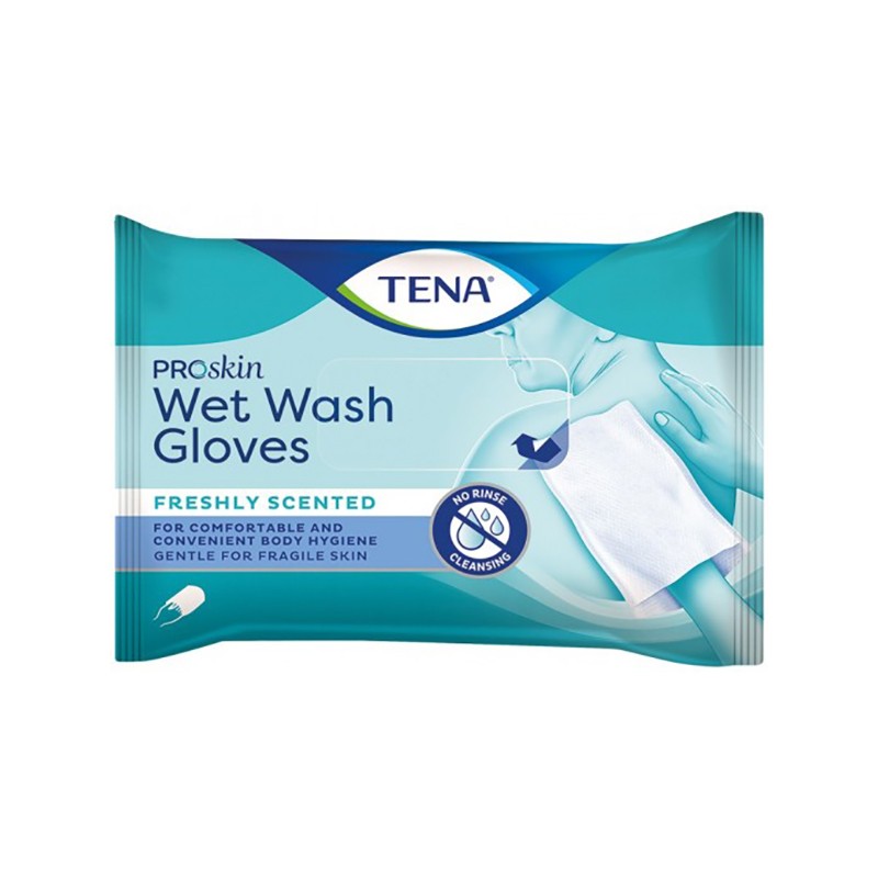 Gants de toilette TENA Wet Wash Glove ProSkin
