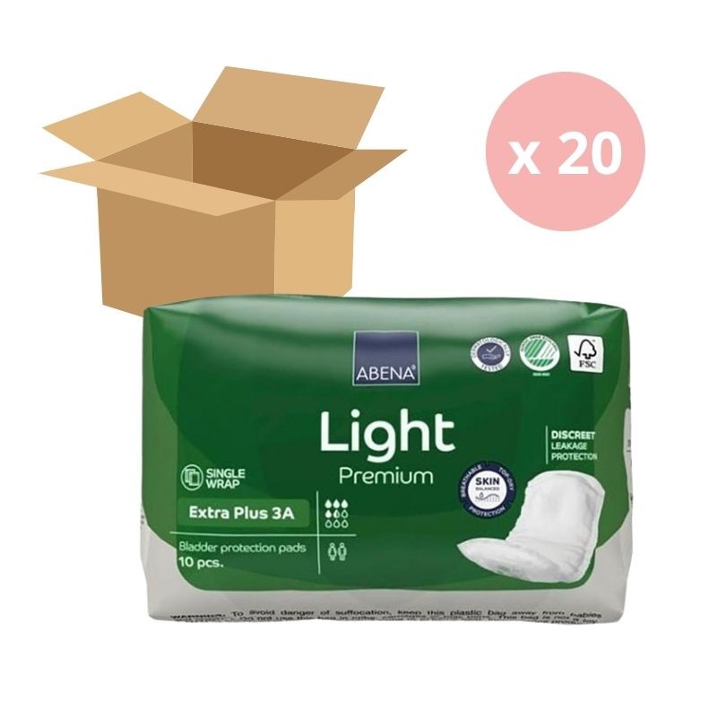 Protections anatomiques ABENA Light Extra Plus 3A - Carton de 20 paquets