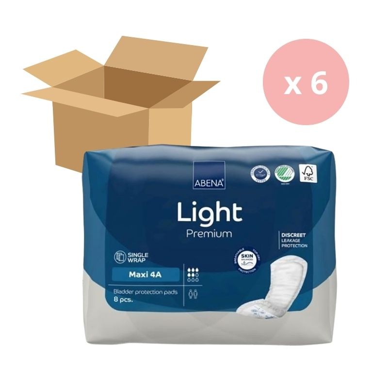 Protections anatomiques ABENA Light Maxi 4A - Carton de 6 paquets