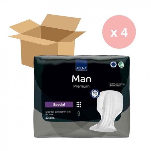 Protections Homme ABENA Man Spécial Premium - Carton de 4 paquets
